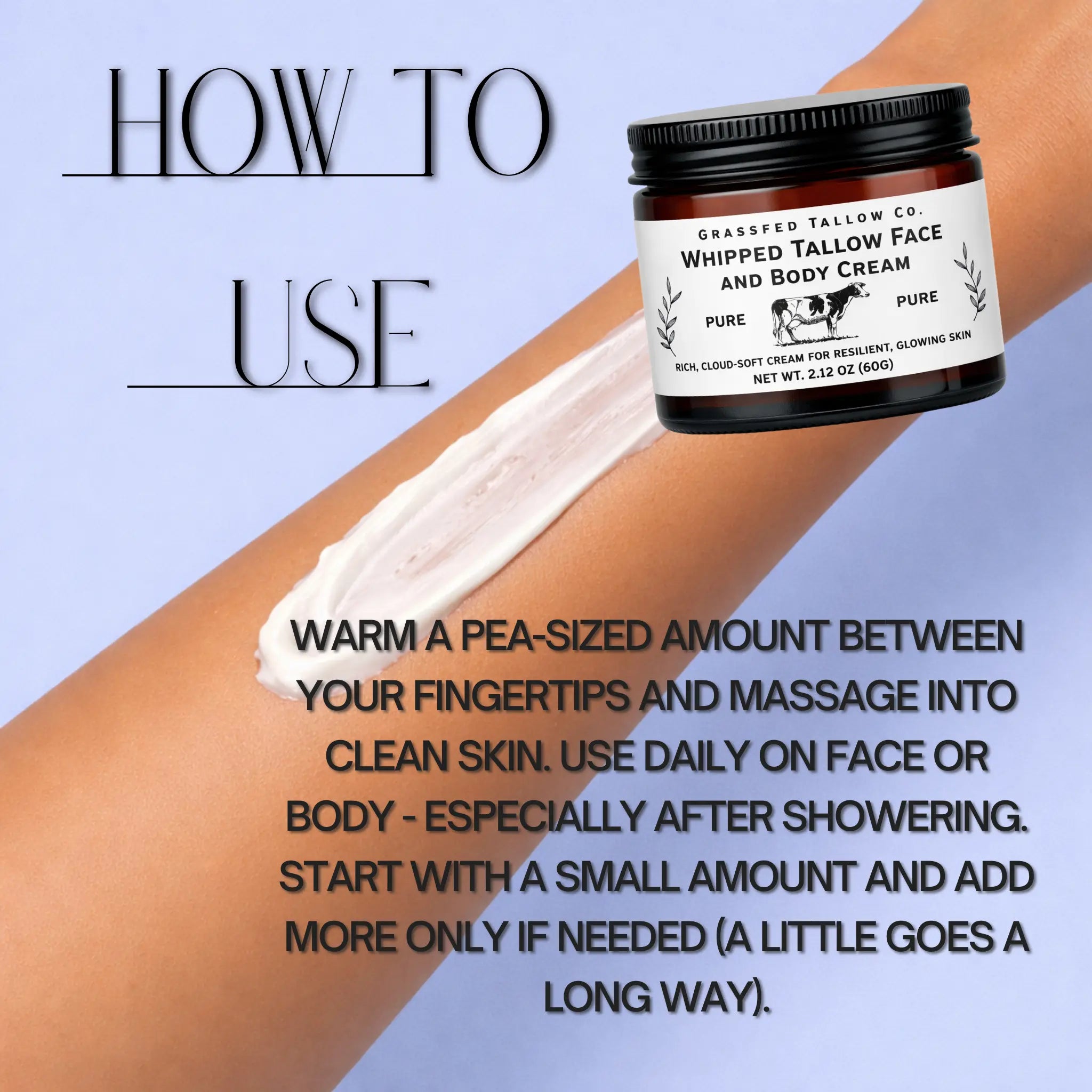 Luxurious Pure Whipped Tallow Cream for Ultimate Skin Hydration